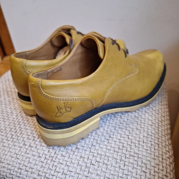 John Fluevog Kaya Oxford Loafers Yellow Size 7.5 - Picture 4 of 15